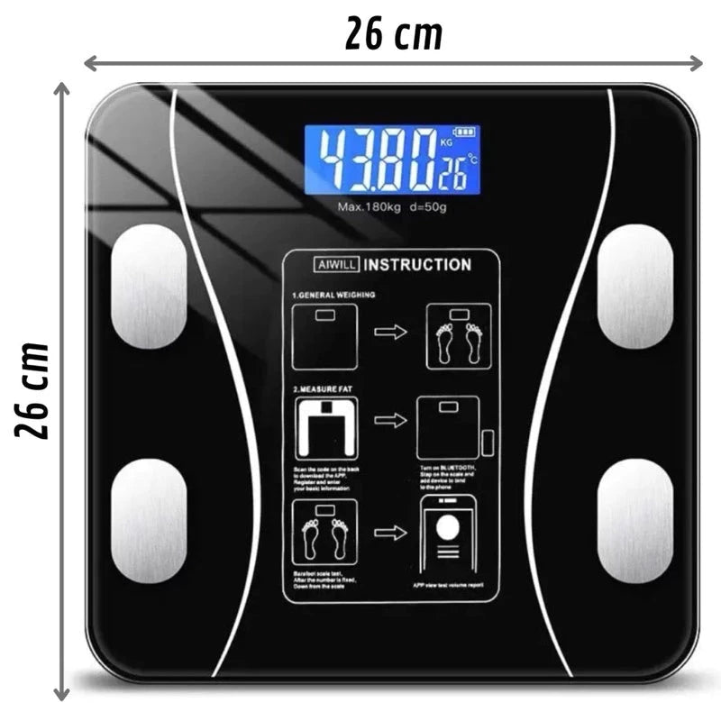 Balança Digital Medidora Corporal com Bioimpedância Balança Digital Medidora Corporal PS1 Direct Ofertas