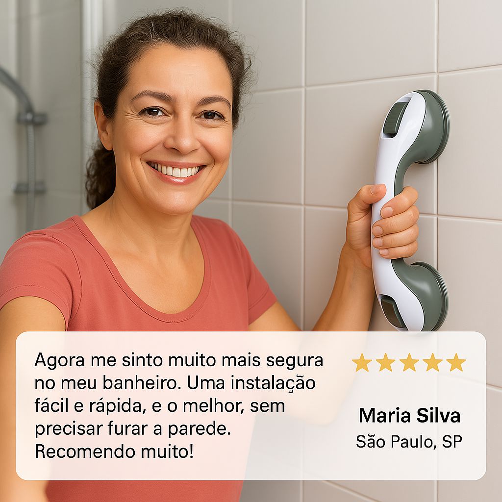 Barra de Apoio Portátil para Banheiro - SafeGrip - Direct Ofertas
