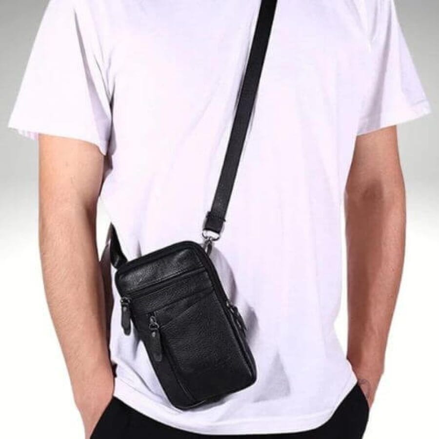 Bolsa Transversal Artesanal Couro Legítimo Bolsa Transversal Artesanal Couro Legítimo P11 Direct Ofertas Preto