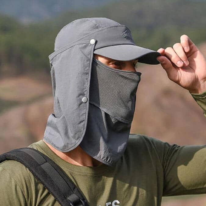 Boné para Pesca com Proteção UV 4 em 1 - Direct Ofertas