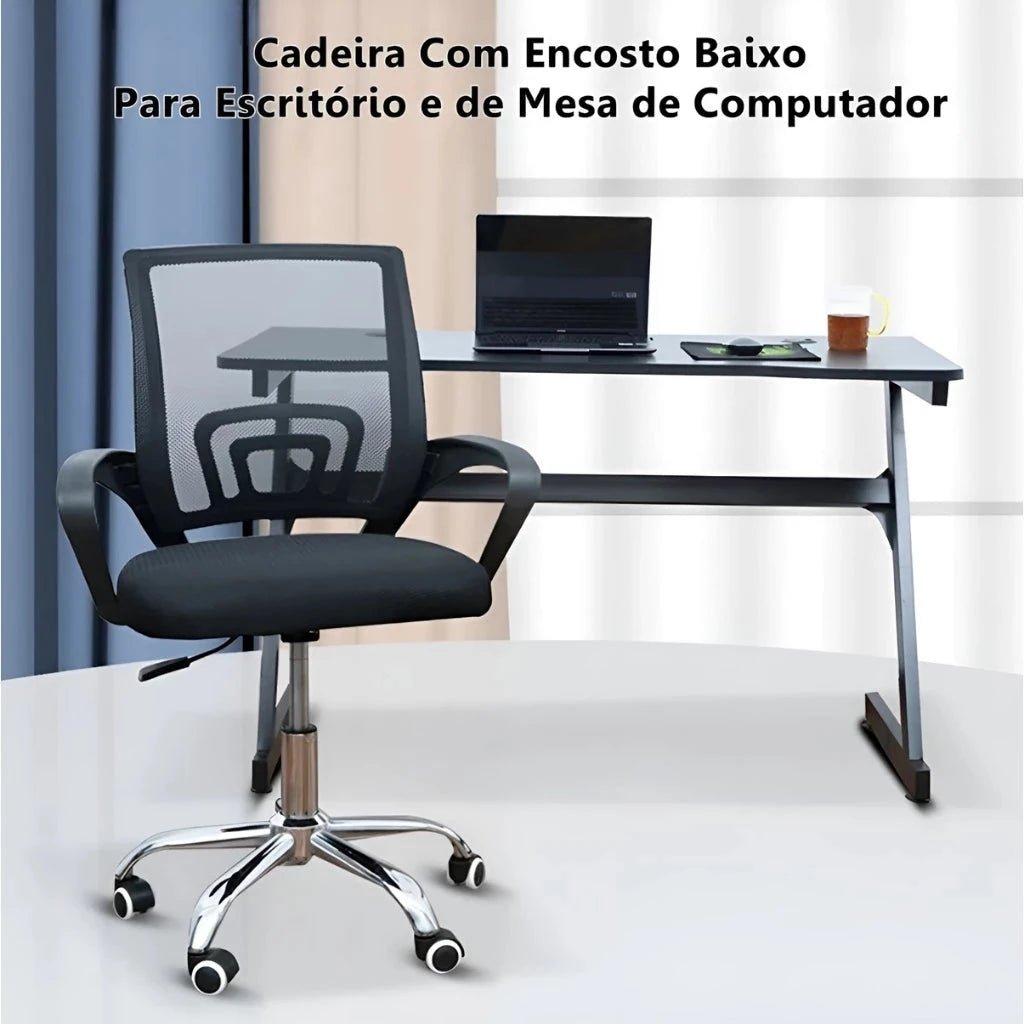Cadeira de Escritório com Encosto em Tela Mesh - Direct Ofertas