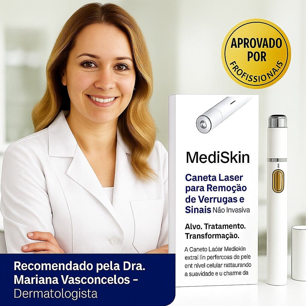 Caneta Laser MediSkin™ – Remove Manchas e Verrugas sem Dor Caneta Laser MediSkin P11 Direct Ofertas