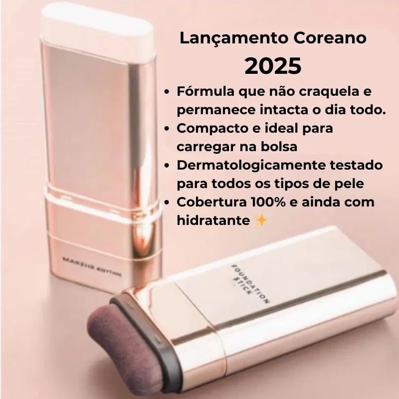 Corretivo Base Stick Coreano 2 em 1 – Cobertura Perfeita 100% Natural - Direct Ofertas