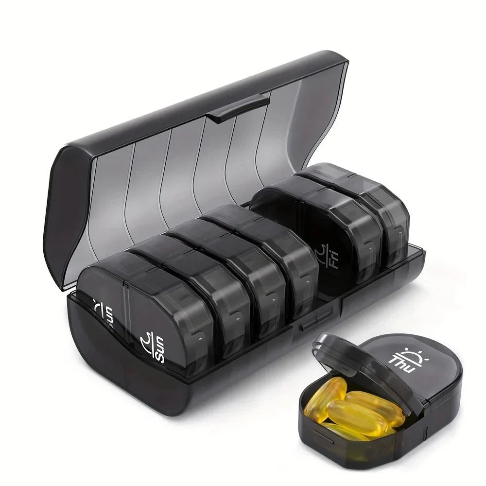 Estojo Organizador de Remédios Estojo Organizador de Remédios P11 Direct Ofertas Preto