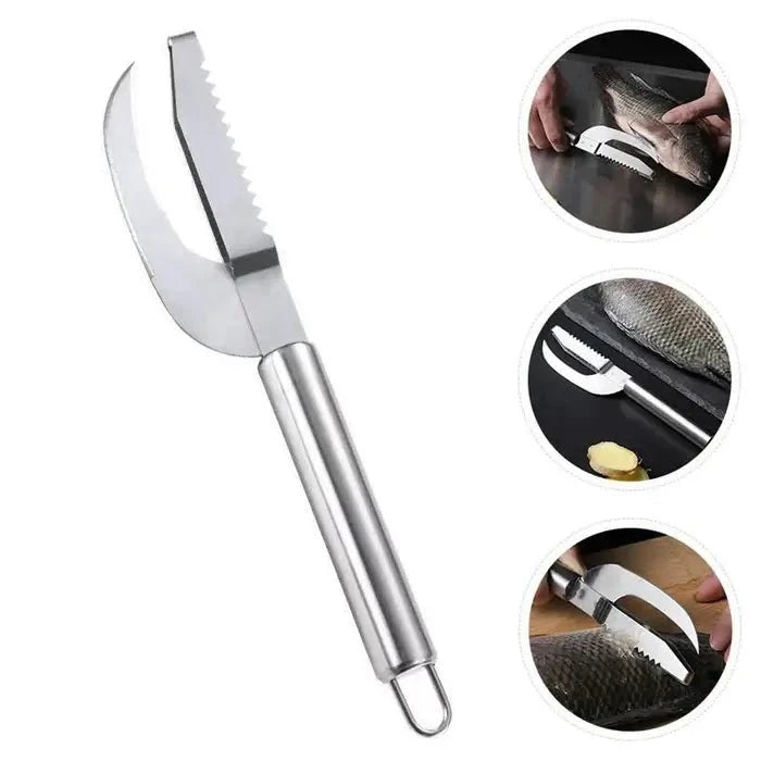 FishScaler - Faca Inoxidável 3 em 1 para Limpeza de Peixe FishScaler - Faca Inoxidável P9 Direct Ofertas