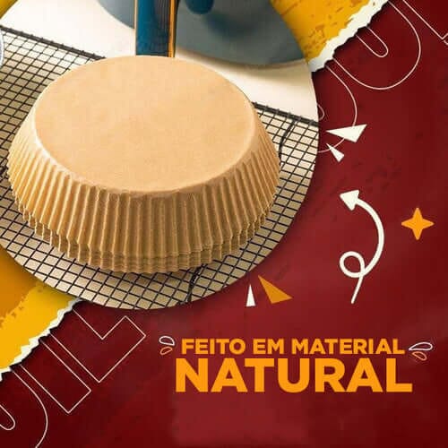 Forro de Papel Protetor Antiaderente para Air Fryer - Direct Ofertas