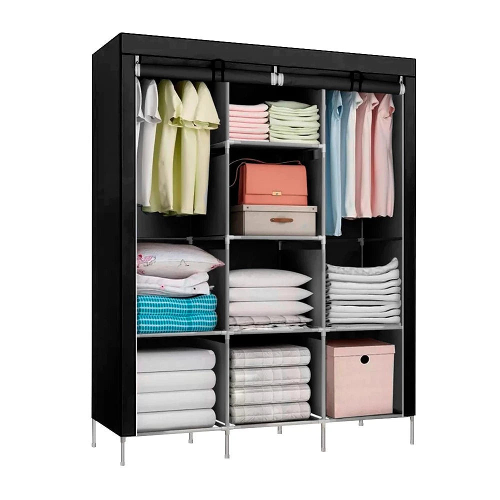 Guarda-Roupa Dobrável Decoteam Guarda-Roupa Dobrável Decoteam PS1 Direct Ofertas Preto