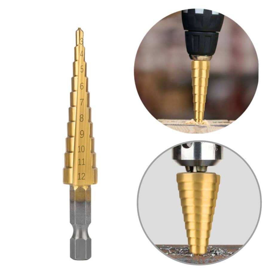 Kit 3 Brocas Titânio Escalonada + Estojo de Brinde - Direct Ofertas