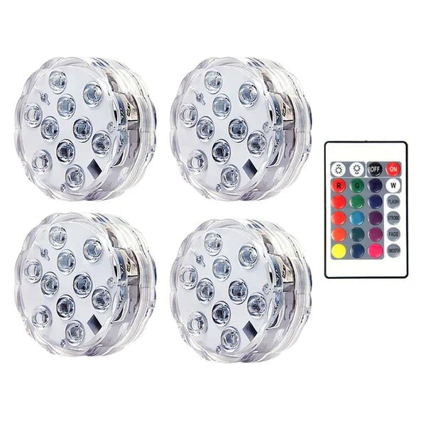 Kit Luminárias de Piscina RGB | Sem Fio Com Controle Remoto - Direct Ofertas