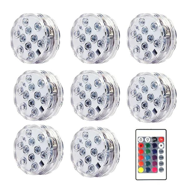 Kit Luminárias de Piscina RGB | Sem Fio Com Controle Remoto - Direct Ofertas