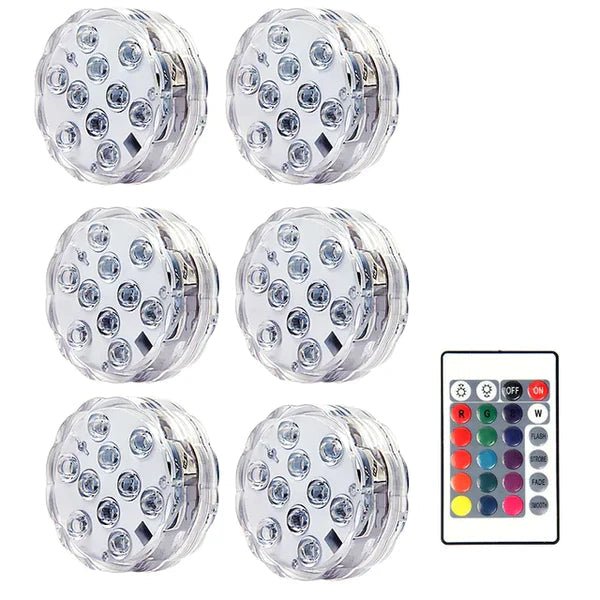 Kit Luminárias de Piscina RGB | Sem Fio Com Controle Remoto - Direct Ofertas