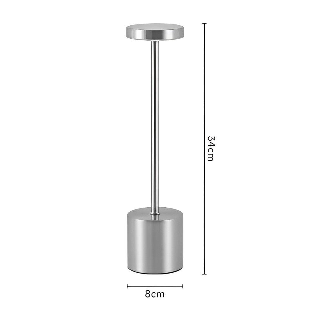 Luminária de Led Mendoza com Acendimento ao toque - Cazehn Luminária de Led Mendoza P6 Direct Ofertas Prata