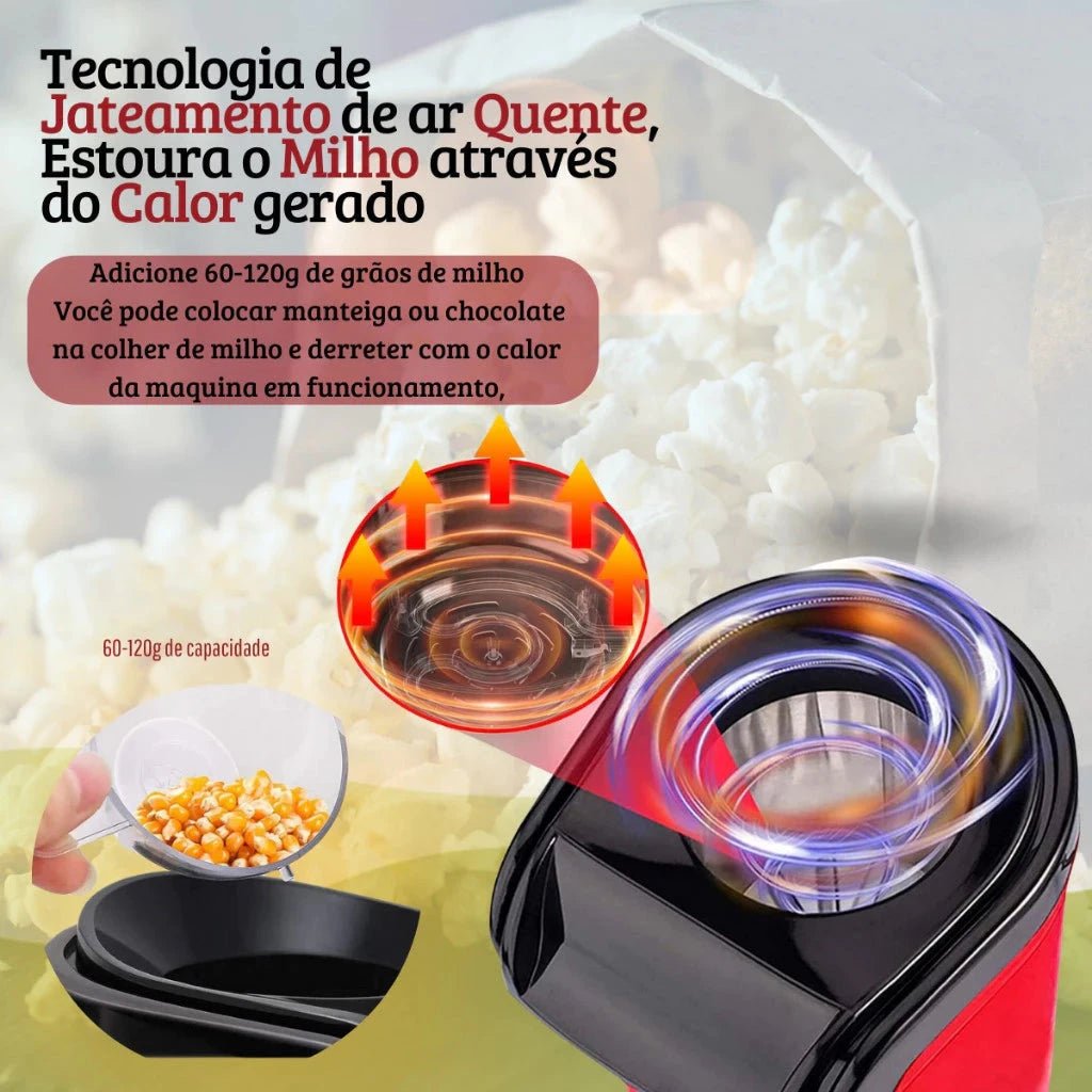 Pipoqueira Elétrica Ar Quente Minijoy - Direct Ofertas
