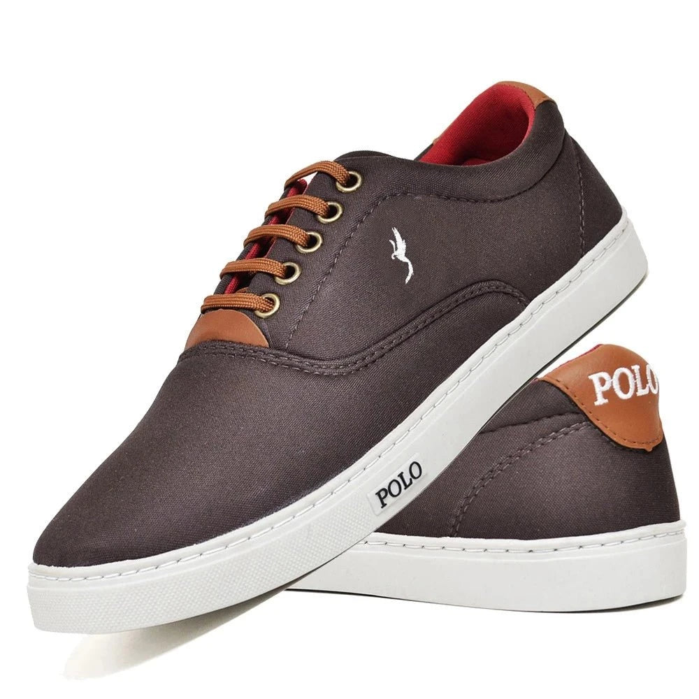 Sapatênis Masculino Polo Blu Sapatênis Masculino Polo Blu PS1 Direct Ofertas Marrom Café 37
