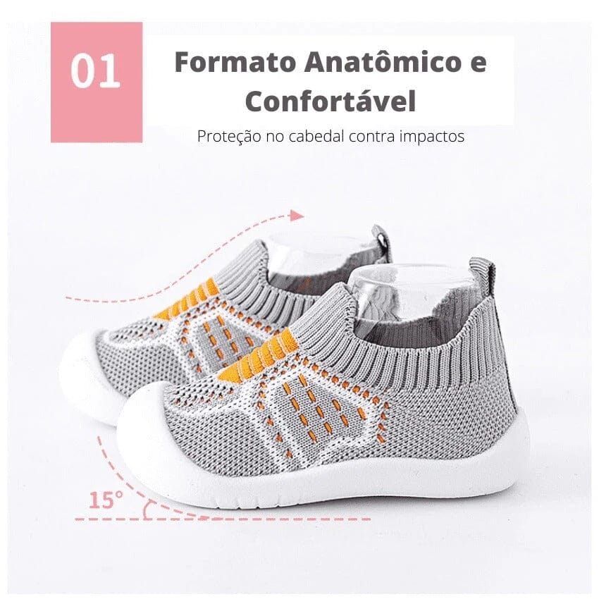 Tênis Meia Infantil Antiderrapante KickBaby - Direct Ofertas