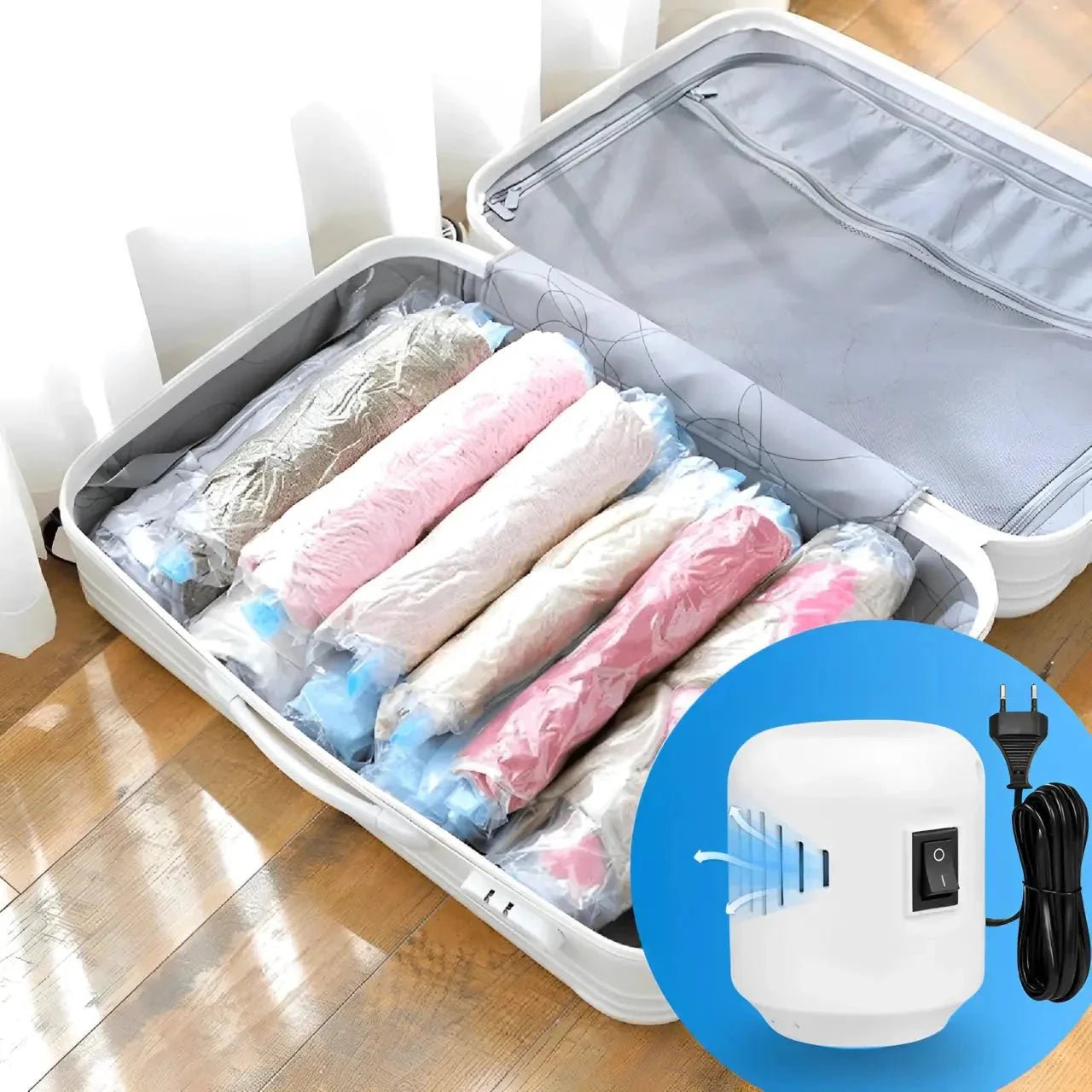 Vacuum Pro – Kit Compactador com Bomba Elétrica - Direct Ofertas
