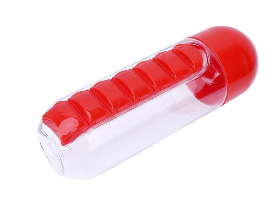 Garrafa de água com porta comprimidos - Pill Bottle 3 EM 1 (EXCLUSIVA!) - Direct Ofertas