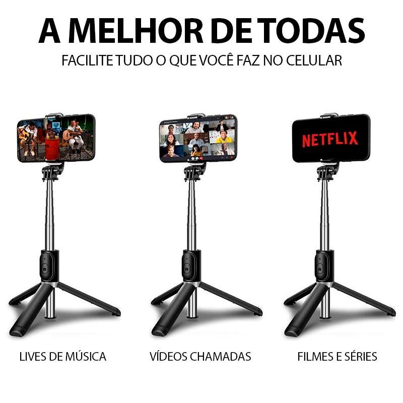 Selfiegram - Tripé Multifunções Led 4 em 1 - Direct Ofertas