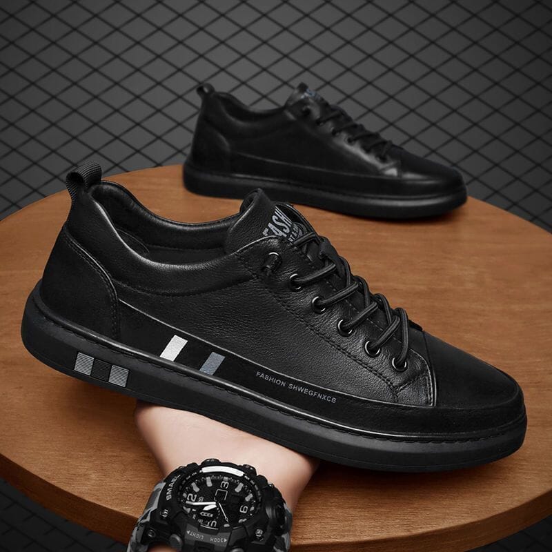 Tênis Masculino Slim 2024™ - Couro Autêntico - Direct Ofertas