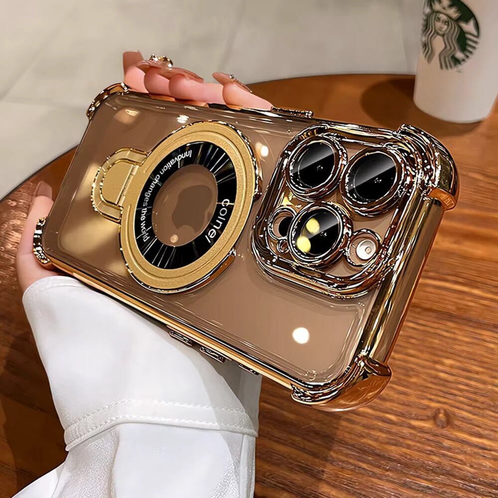 Case Black Diamond + Suporte Infinity Case Black Diamond + Suporte Infinity P14 Direct Ofertas Dourado iphone 16 Pro max 