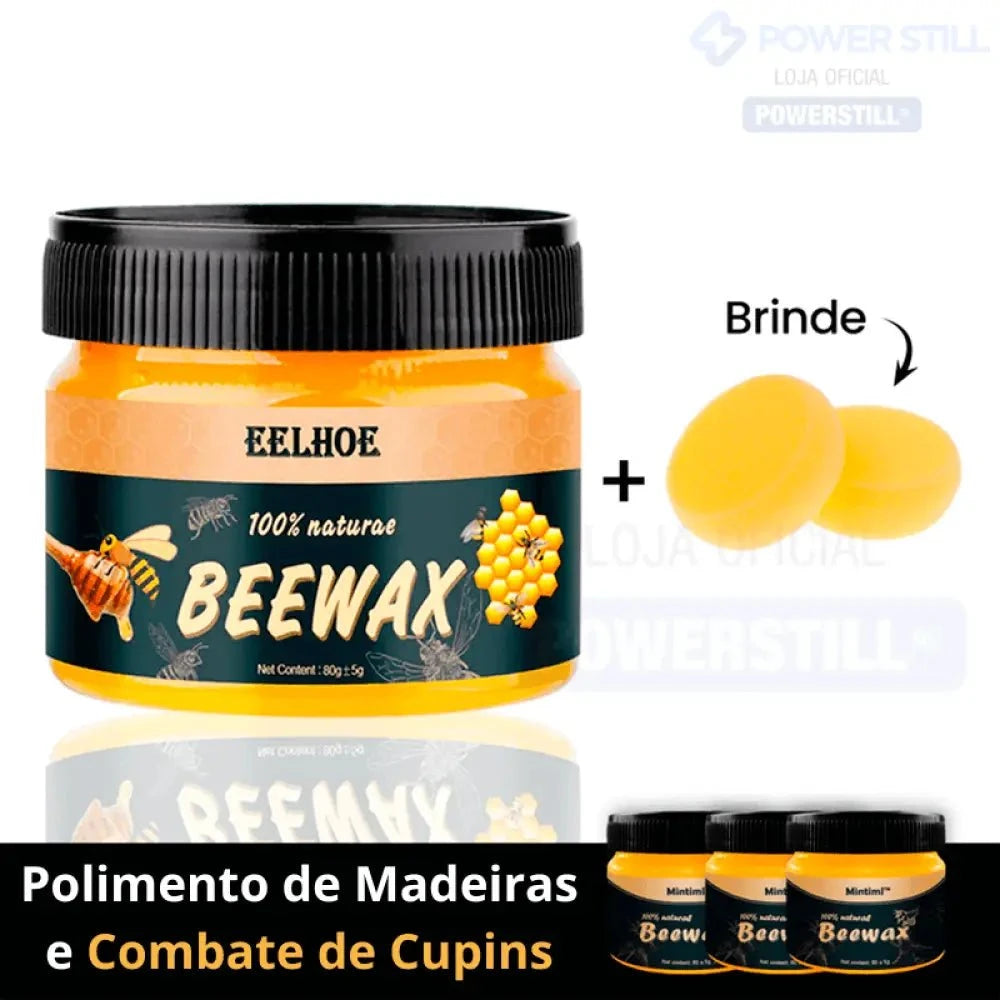 Cera de Mel para Polimento de Madeiras e Combate de Cupins + BRINDE Cera de Mel para Polimento de Madeiras P6 Direct Ofertas 