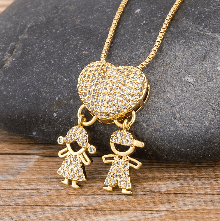 Colar Amor de Mãe Banhado a Ouro 18k - Direct Ofertas