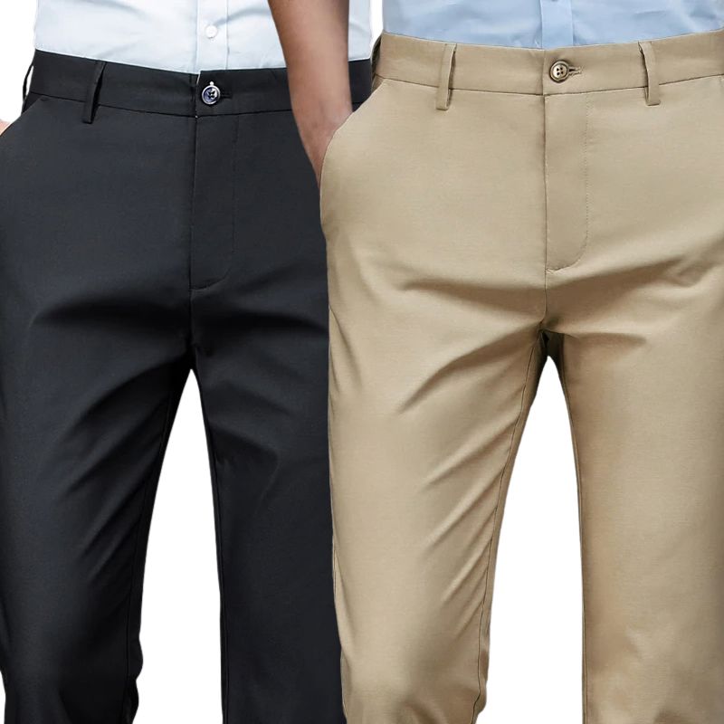 COMPRE 1 E LEVE 2 | Calça Social Clássica Alfaiataria Gentleman 2025 + Brinde Cinto Social Couro - Direct Ofertas