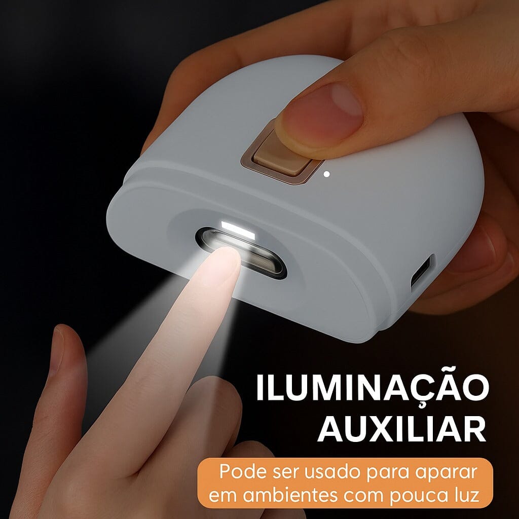 Ionique | 2‑em‑1 Cortador e Polidor Elétrico de Unhas – Recortador Automático com LED, Recarregável & Silencioso - Direct Ofertas
