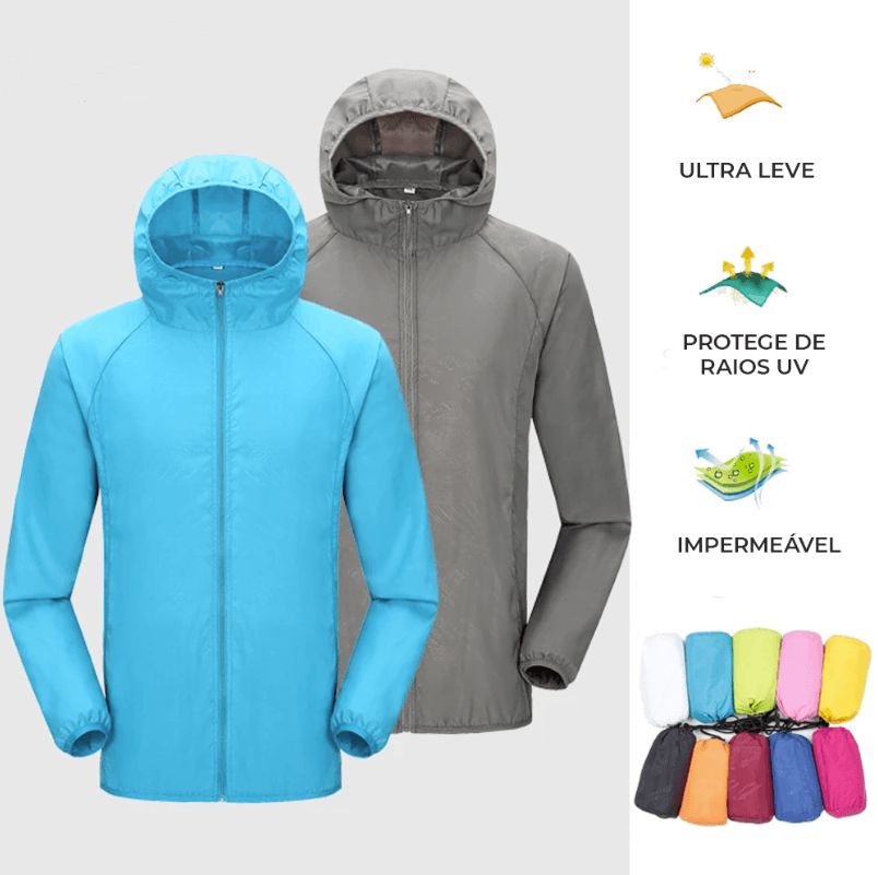 Jaqueta Corta Vento Impermeável Feminina Masculina Ultra leve - Direct Ofertas
