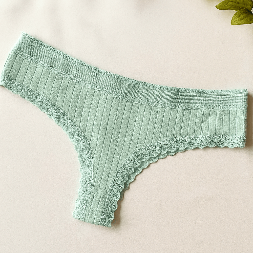 Kit 05 à 20 Calcinhas de Algodão Canelado com Renda fio conforto - Liana - Direct Ofertas