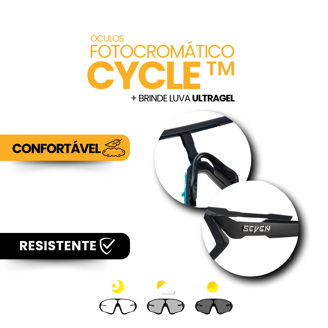 Óculos Fotocromático Cycle™ + BRINDE LUVA ULTRAGEL - Direct Ofertas