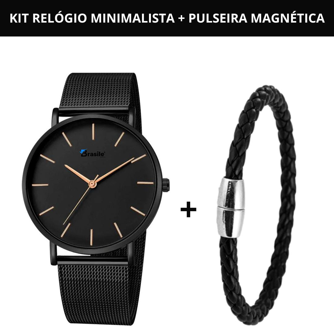 Relógio Masculino Minimalista [+ Pulseira de BRINDE] - Direct Ofertas