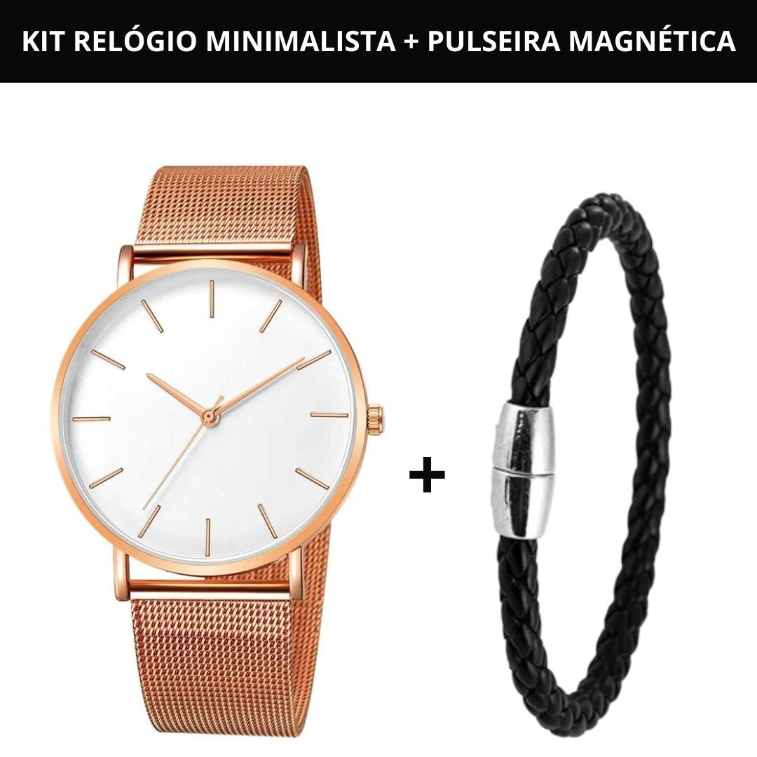 Relógio Masculino Minimalista [+ Pulseira de BRINDE] - Direct Ofertas