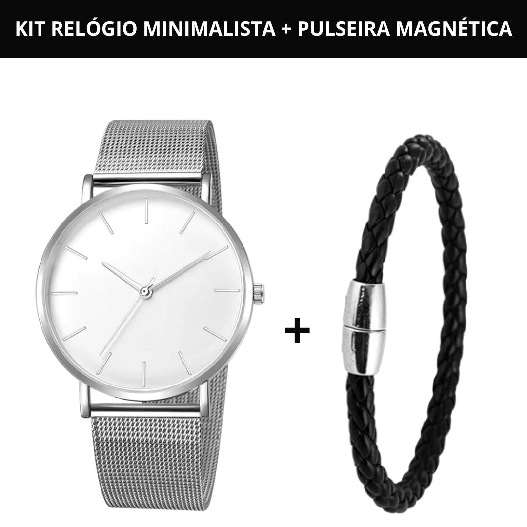 Relógio Masculino Minimalista [+ Pulseira de BRINDE] - Direct Ofertas