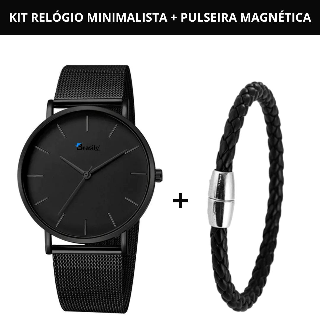Relógio Masculino Minimalista [+ Pulseira de BRINDE] - Direct Ofertas