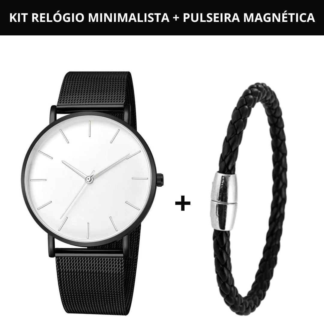 Relógio Masculino Minimalista [+ Pulseira de BRINDE] - Direct Ofertas