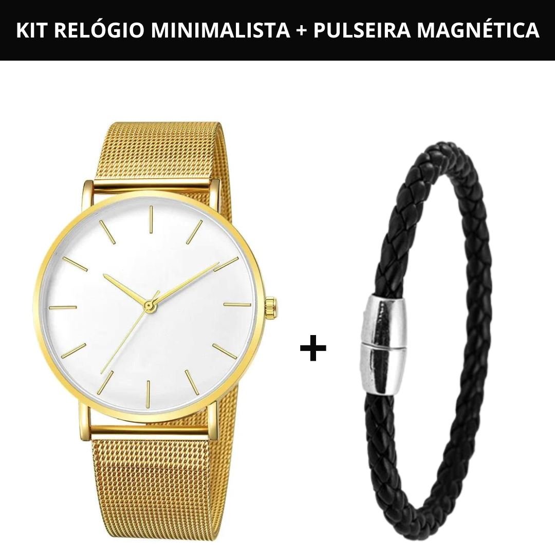 Relógio Masculino Minimalista [+ Pulseira de BRINDE] - Direct Ofertas