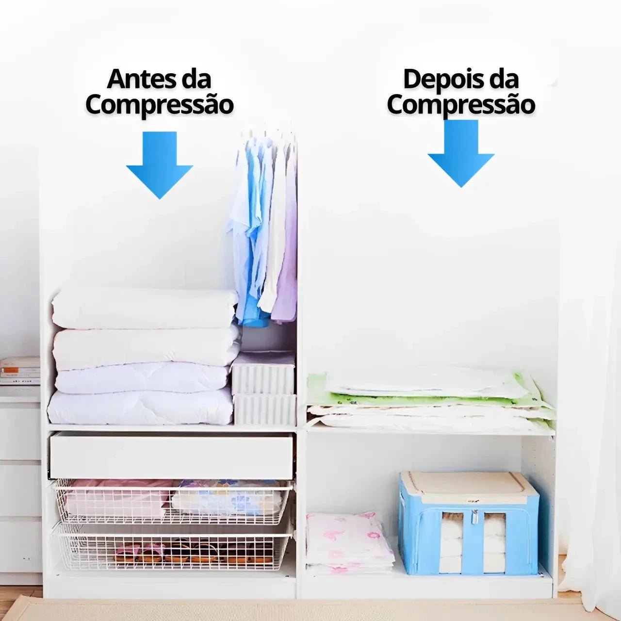 Vacuum Pro – Kit Compactador com Bomba Elétrica - Direct Ofertas