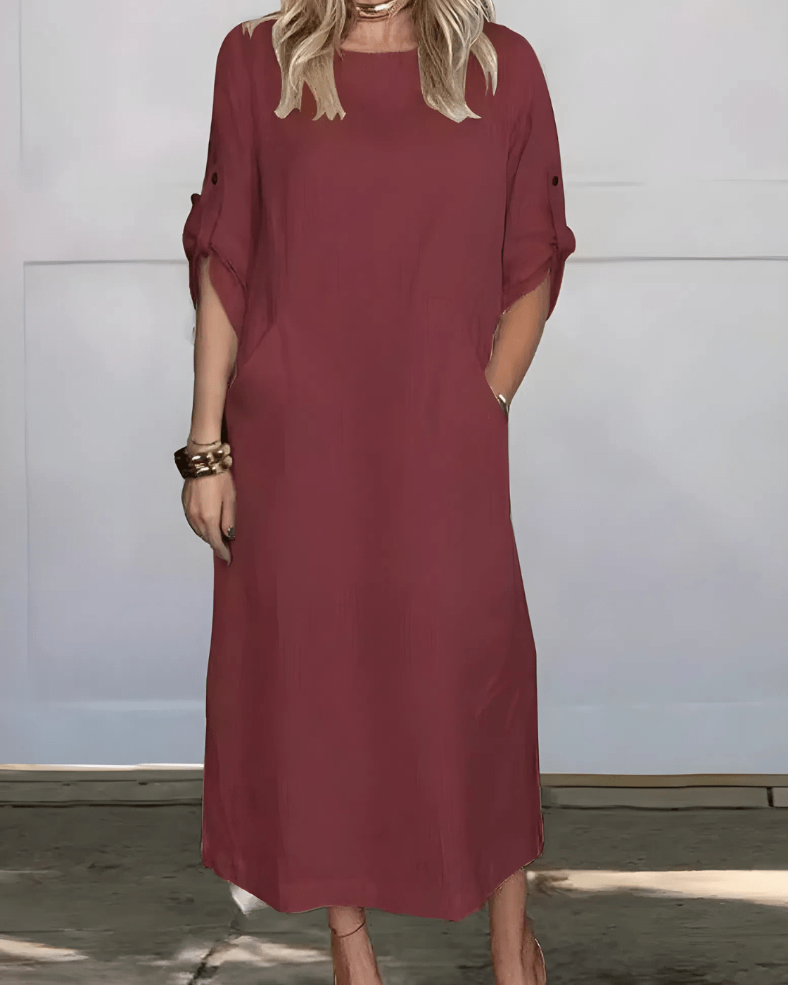 Vestido Casual Susan | Linho Puro - (Soltinho) - Direct Ofertas