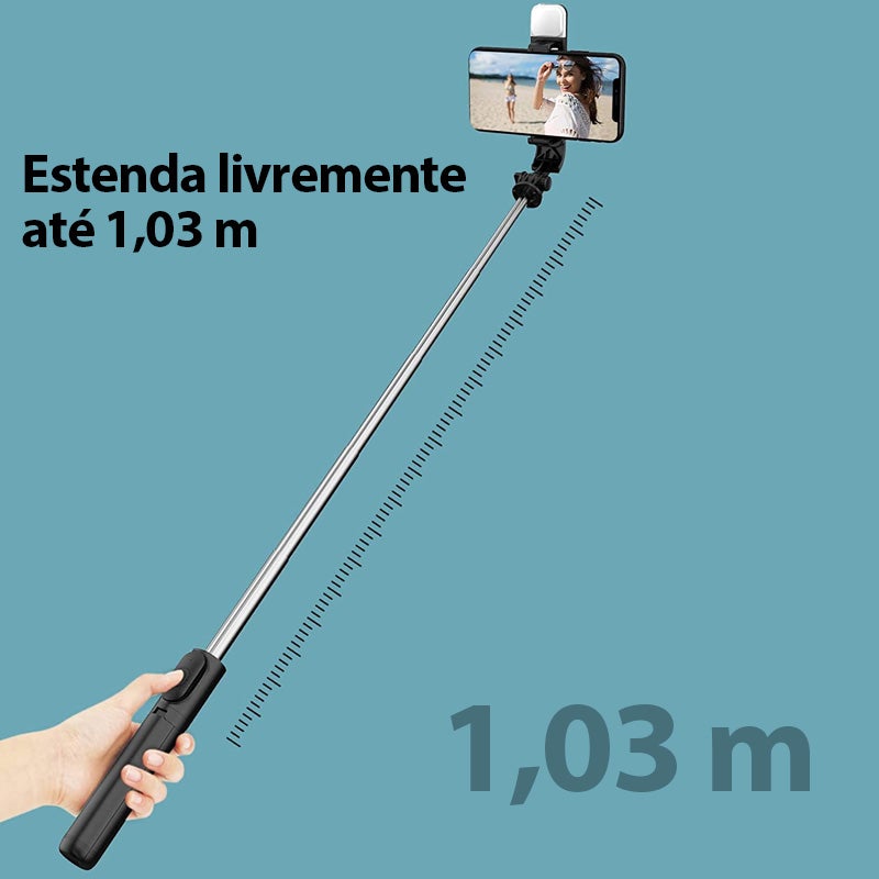 Selfiegram - Tripé Multifunções Led 4 em 1 - Direct Ofertas