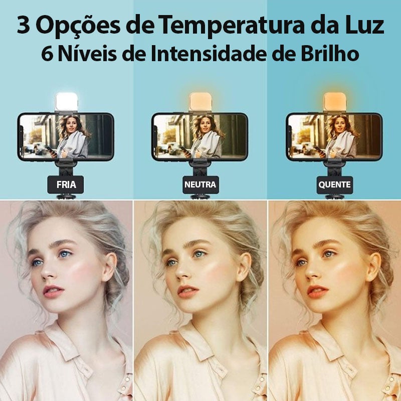 Selfiegram - Tripé Multifunções Led 4 em 1 - Direct Ofertas